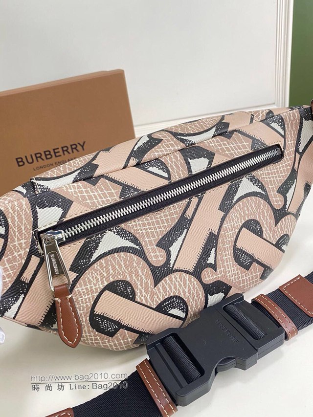 Burberry專櫃新款腰包 巴寶莉專屬標識印花腰包挎包胸包  db1218